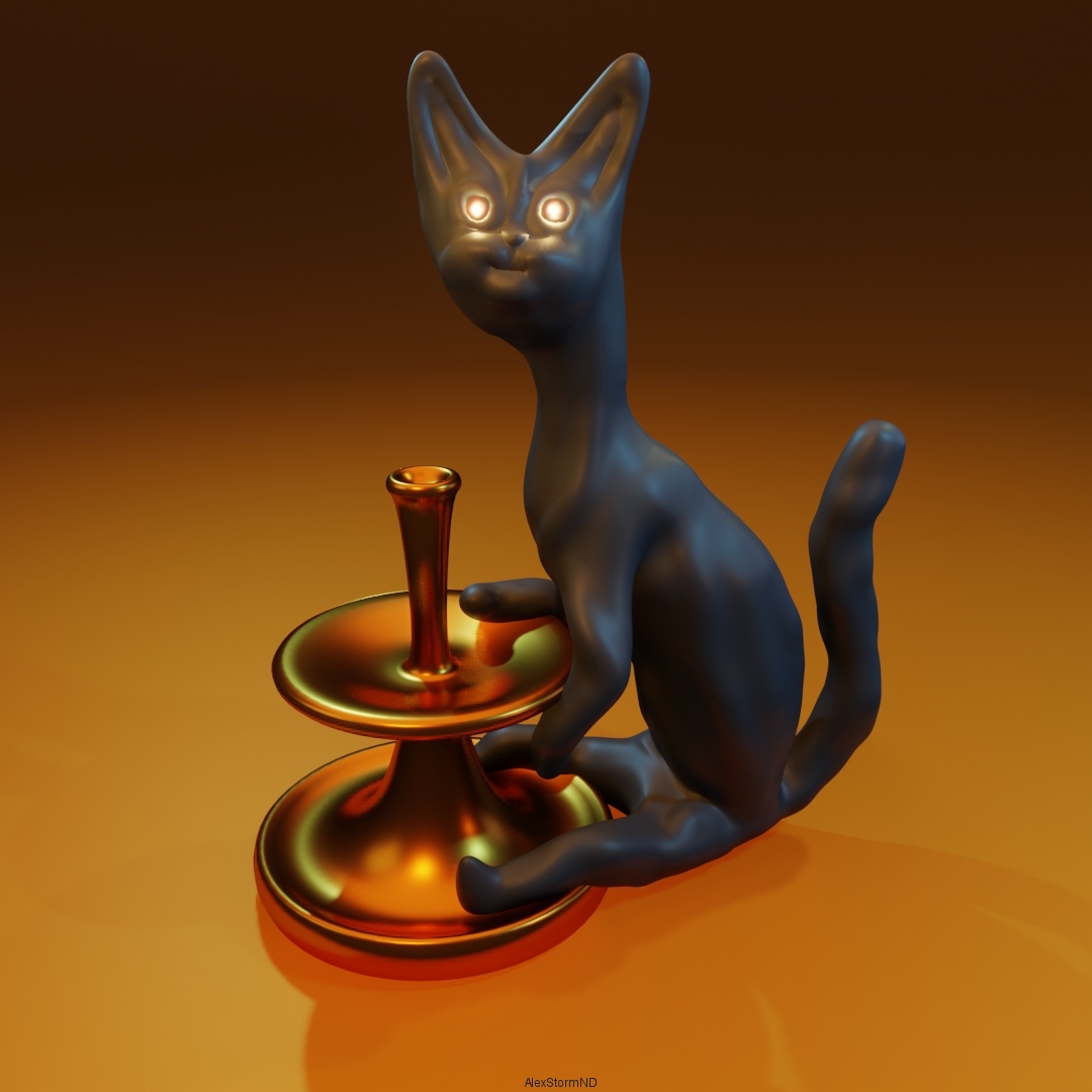 Kitten and fountain