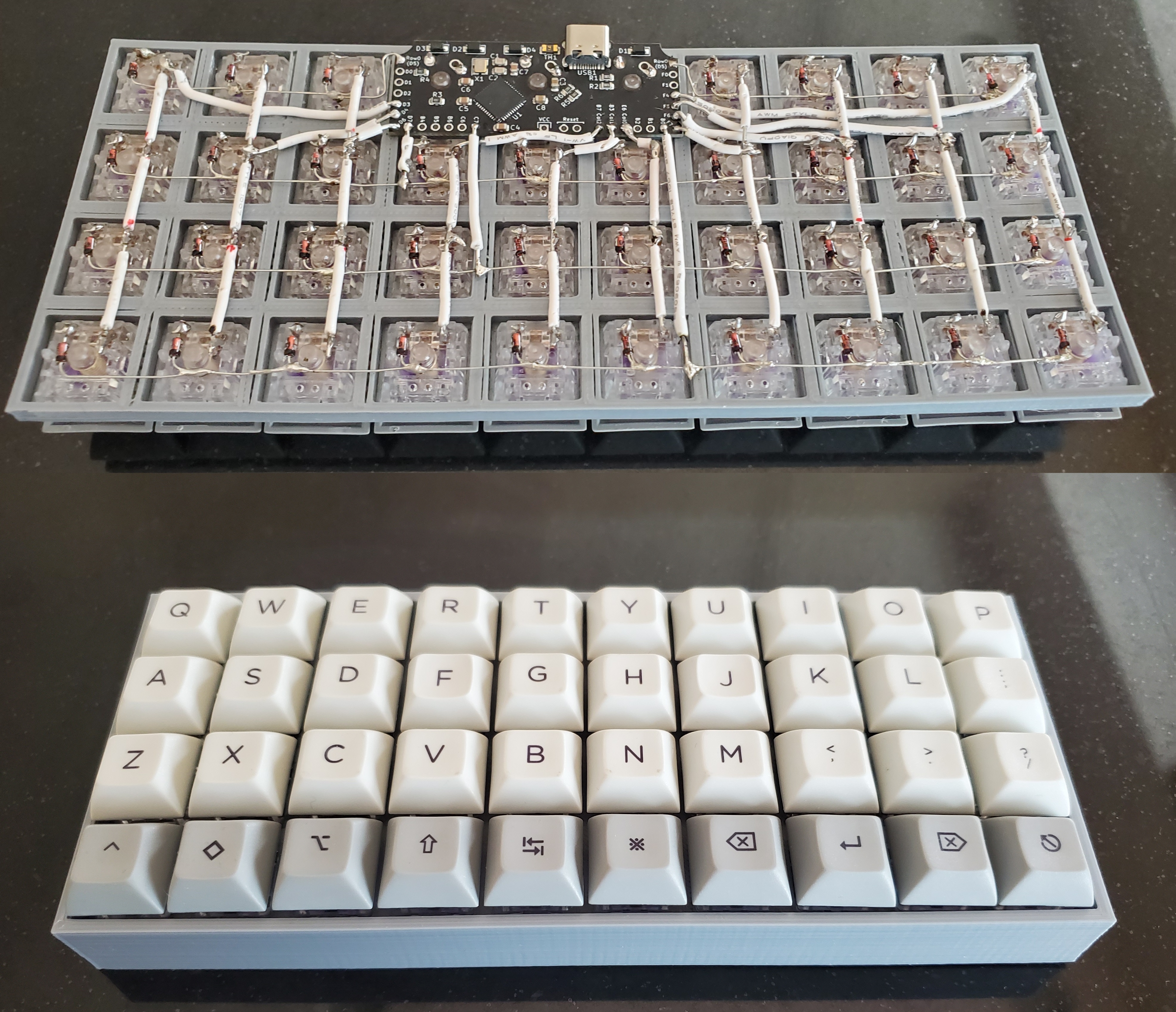 Lanc, a pilcrow type ortholinear keyboard.