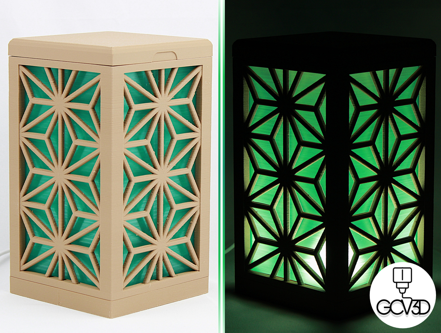 Art Deco Hexagram Lamp