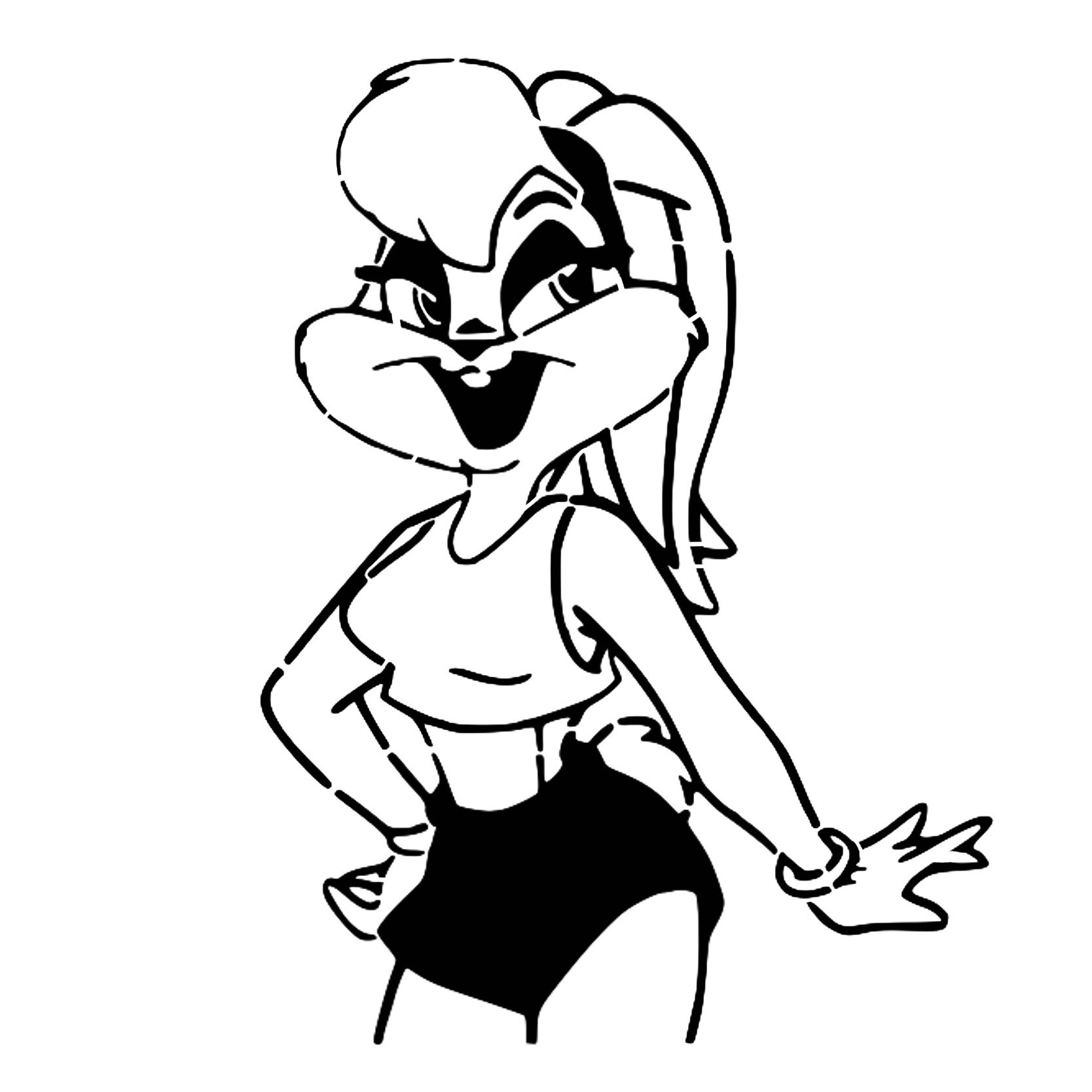 Lola Bunny stencil