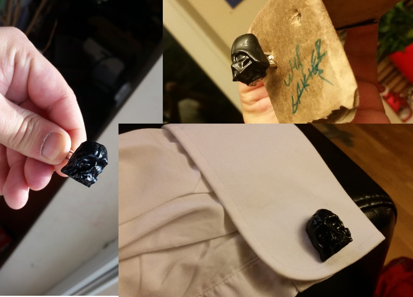 Lord Vader Melted Cufflinks