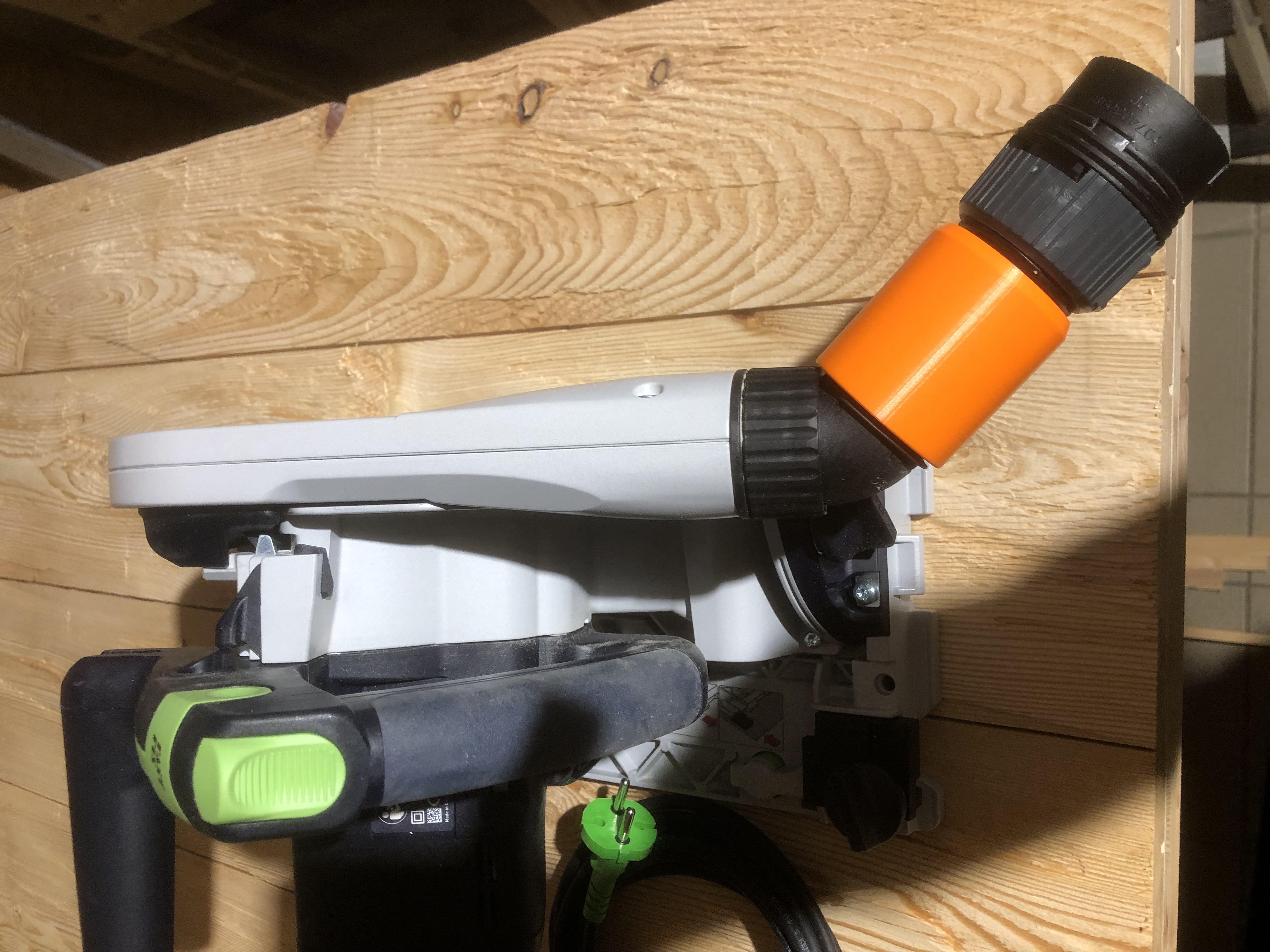 Festool TS75 Staubadapter an Makit Sauger