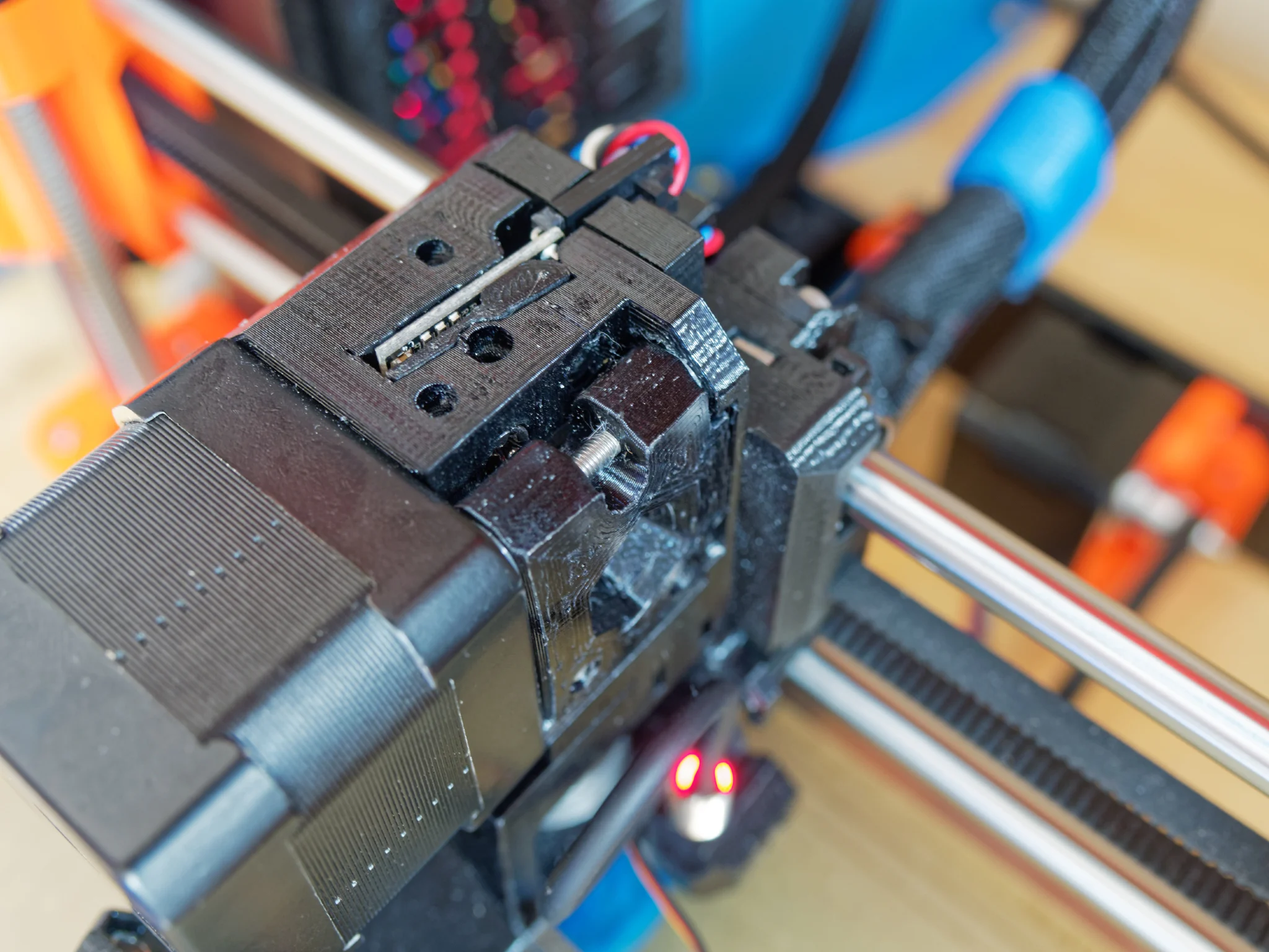 Prusa Mk3 indirect filament sensor for all filaments (transparent, black,  shiny, whatever).