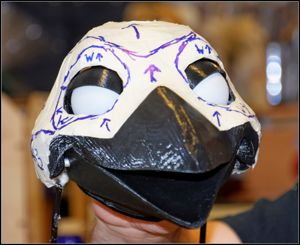 Lower jaw for puppet-head base version 23