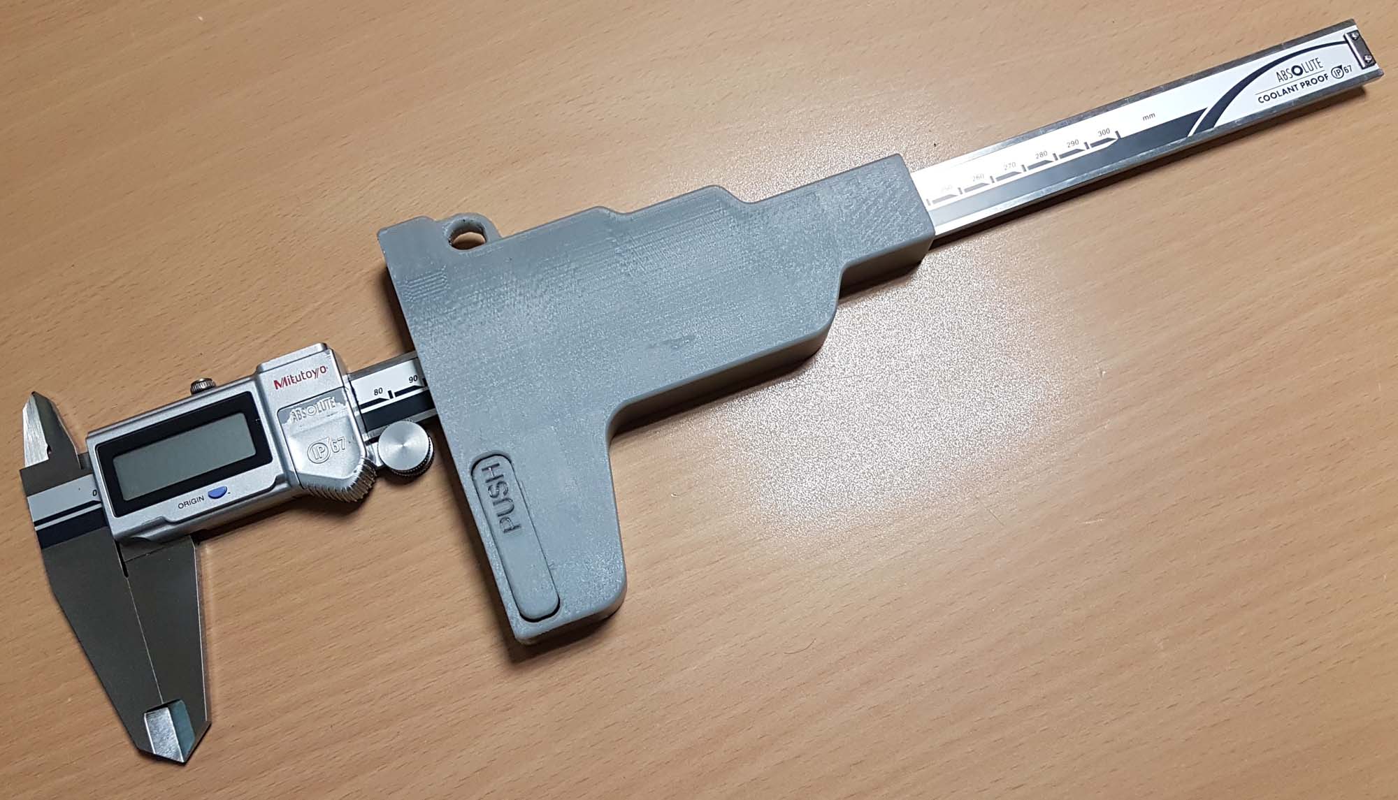 Holster caliper / protection pied a coulisse