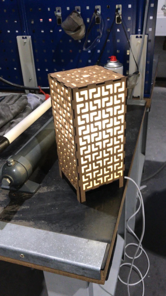 Laser cut lamp