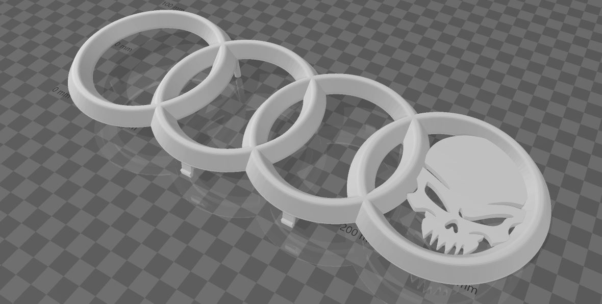 Audi Logo with Skull