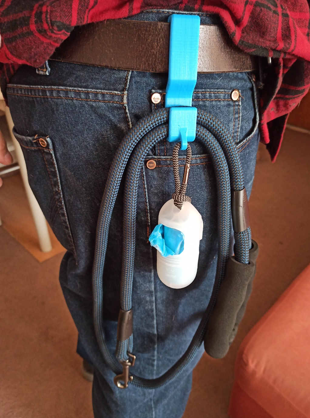 Poop bag and leash Belt Holder