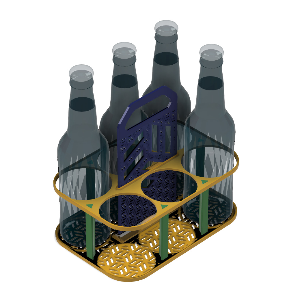 modern Water Bottle or Beer Crate - 0,5 Liter