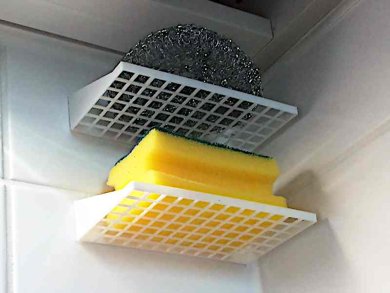 Mini shelf. Kitchen sponge drying holder