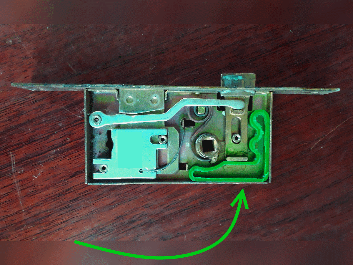 Door latch spring fix