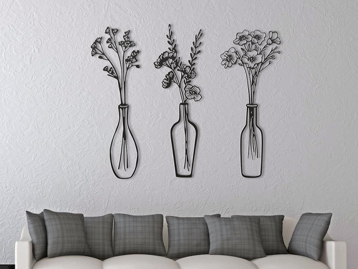 Three Flower Vases