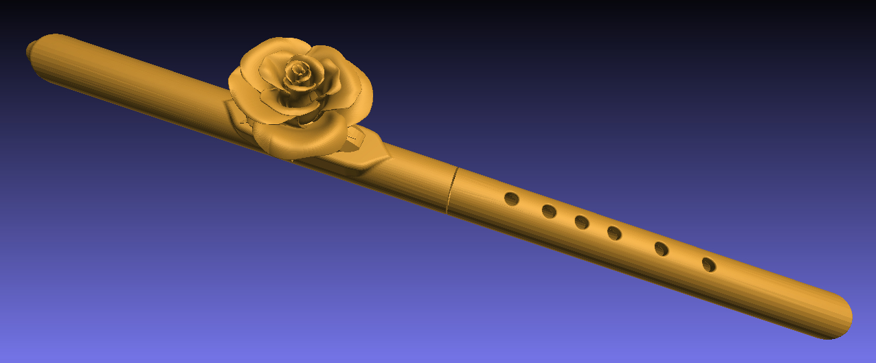 Rose Fetish/Figurehead for Native-American-Style Flute