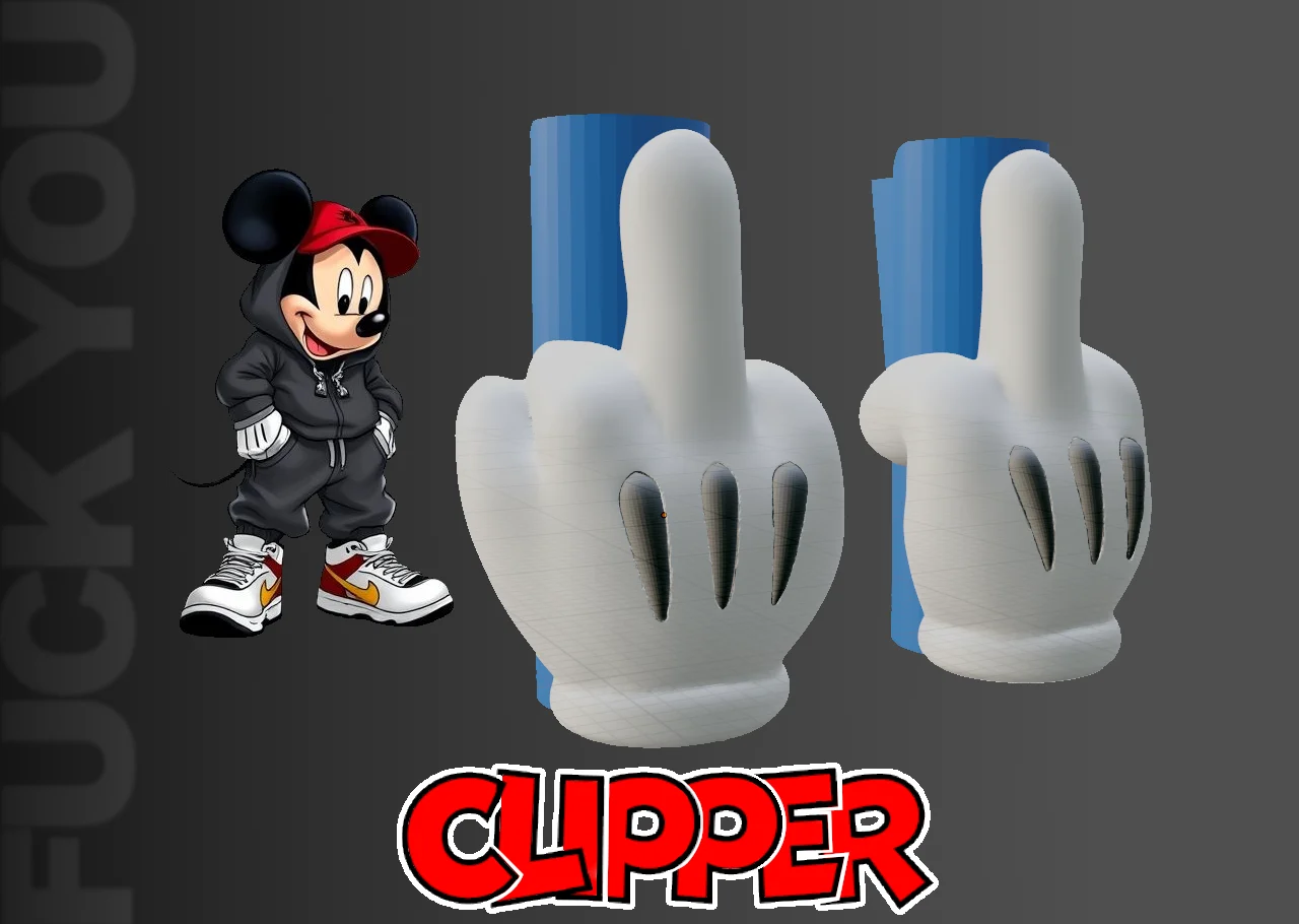 [Clipper Sleeve] Mickey Mouse - Middlefingers up