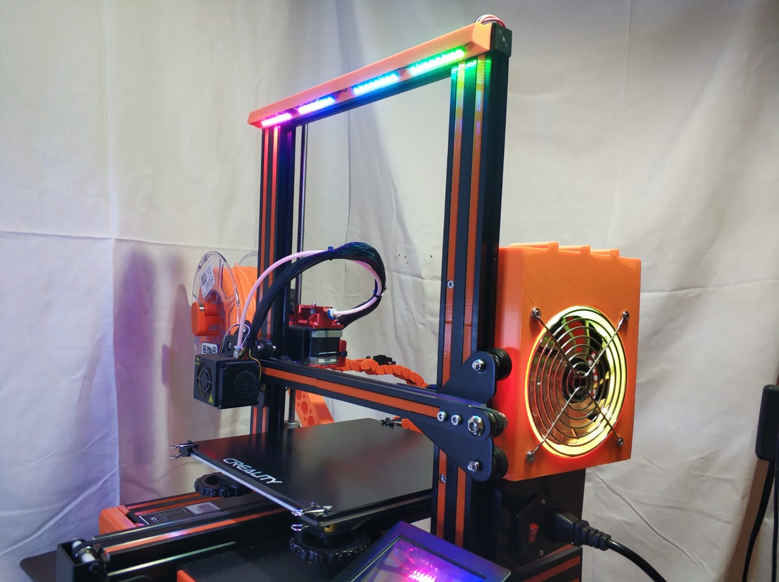 Pimp My Printer - Ender 3 Pro Rgb Body Kit / 120mm fan psu cover + Wi-fi Rgb Controller + Rgb Strips