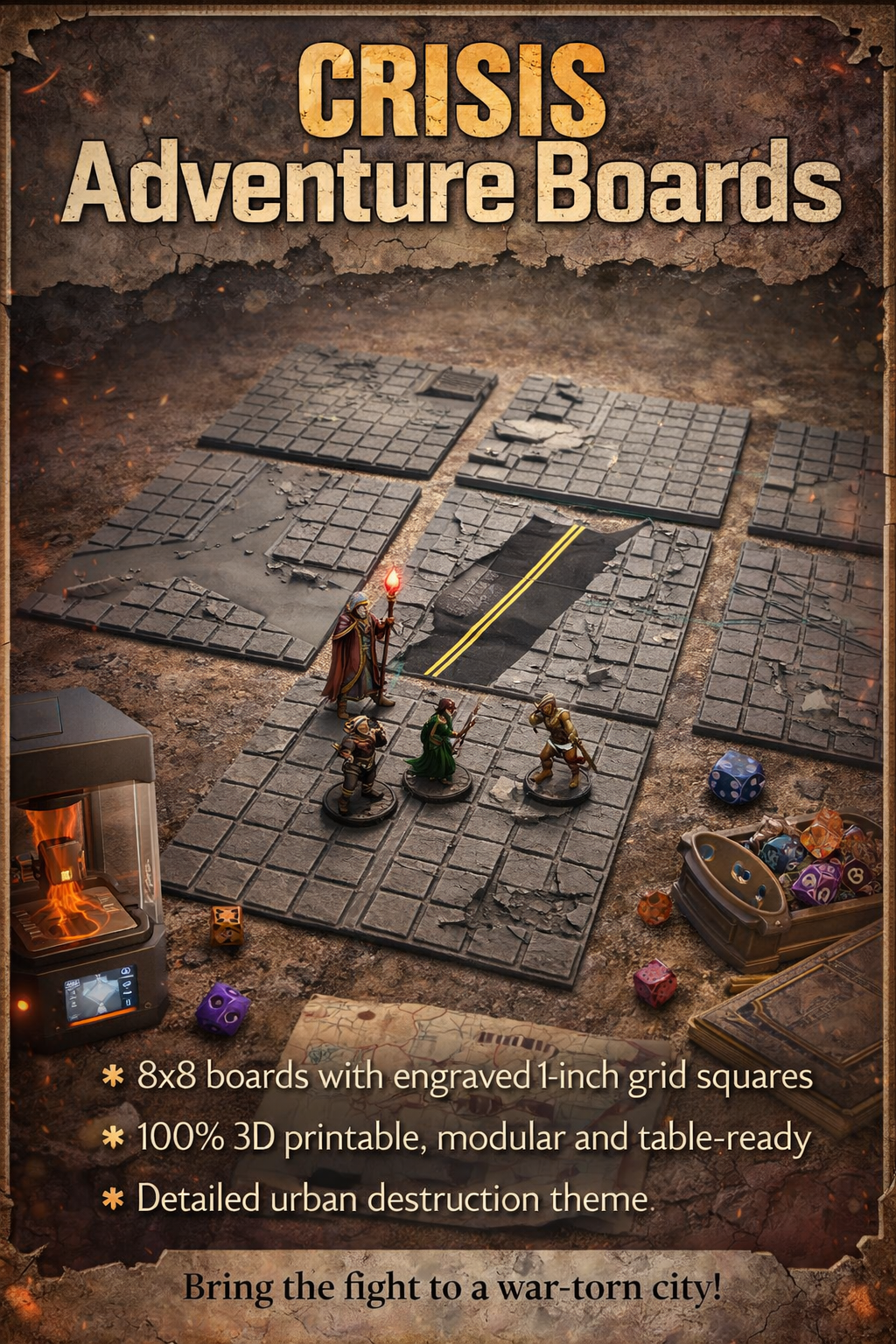 Crisis Adventure Boards - DnD Adventure Boards - Tabletop Terrain Boards