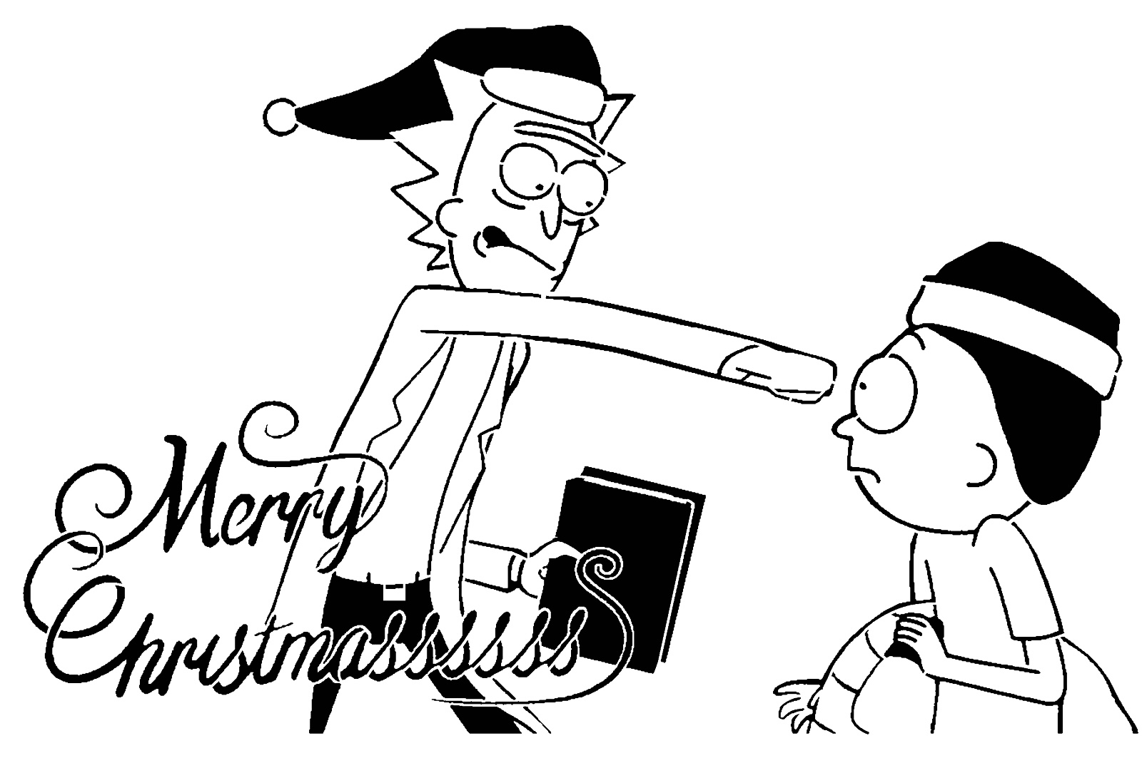 Rick and morty stencil 8