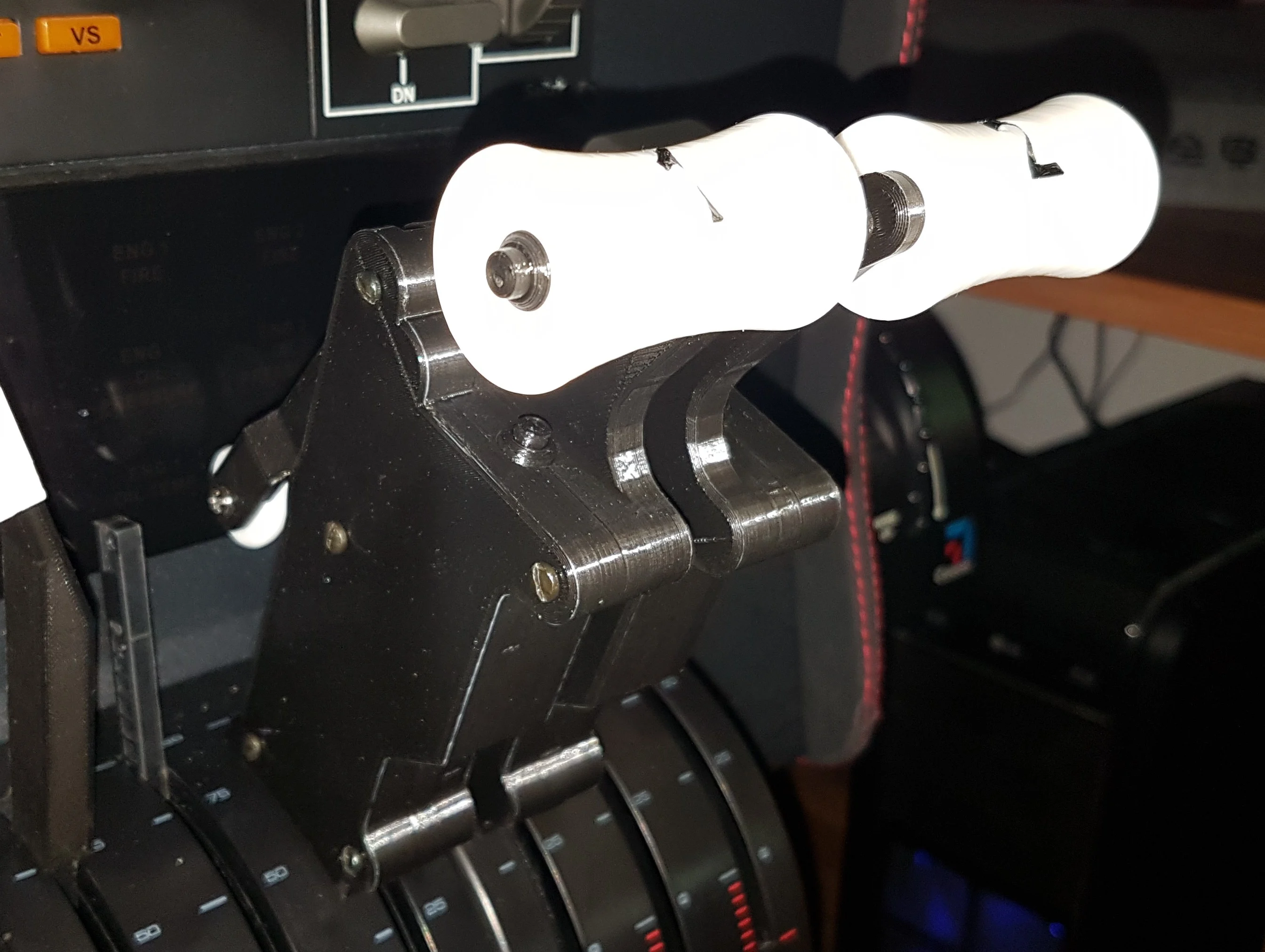 Boeing 737 throttle with reverse thrust blocker for Saitek throttle quadrant