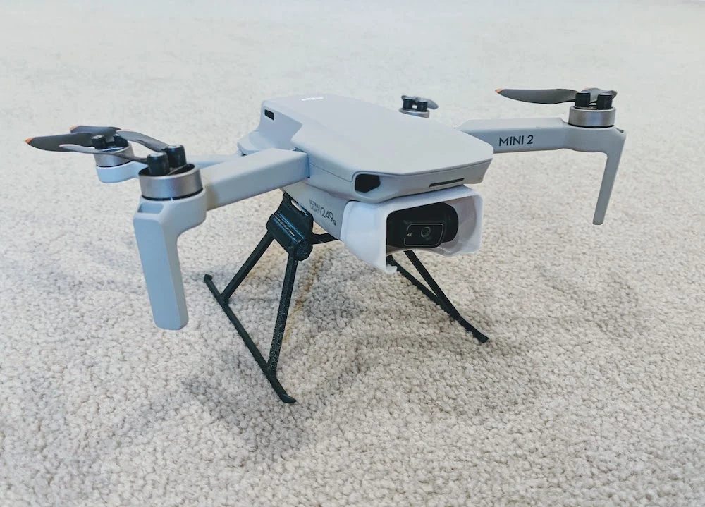 Lighter weight DJI Mini 2 and Mavic Mini Skis minimized under 249g