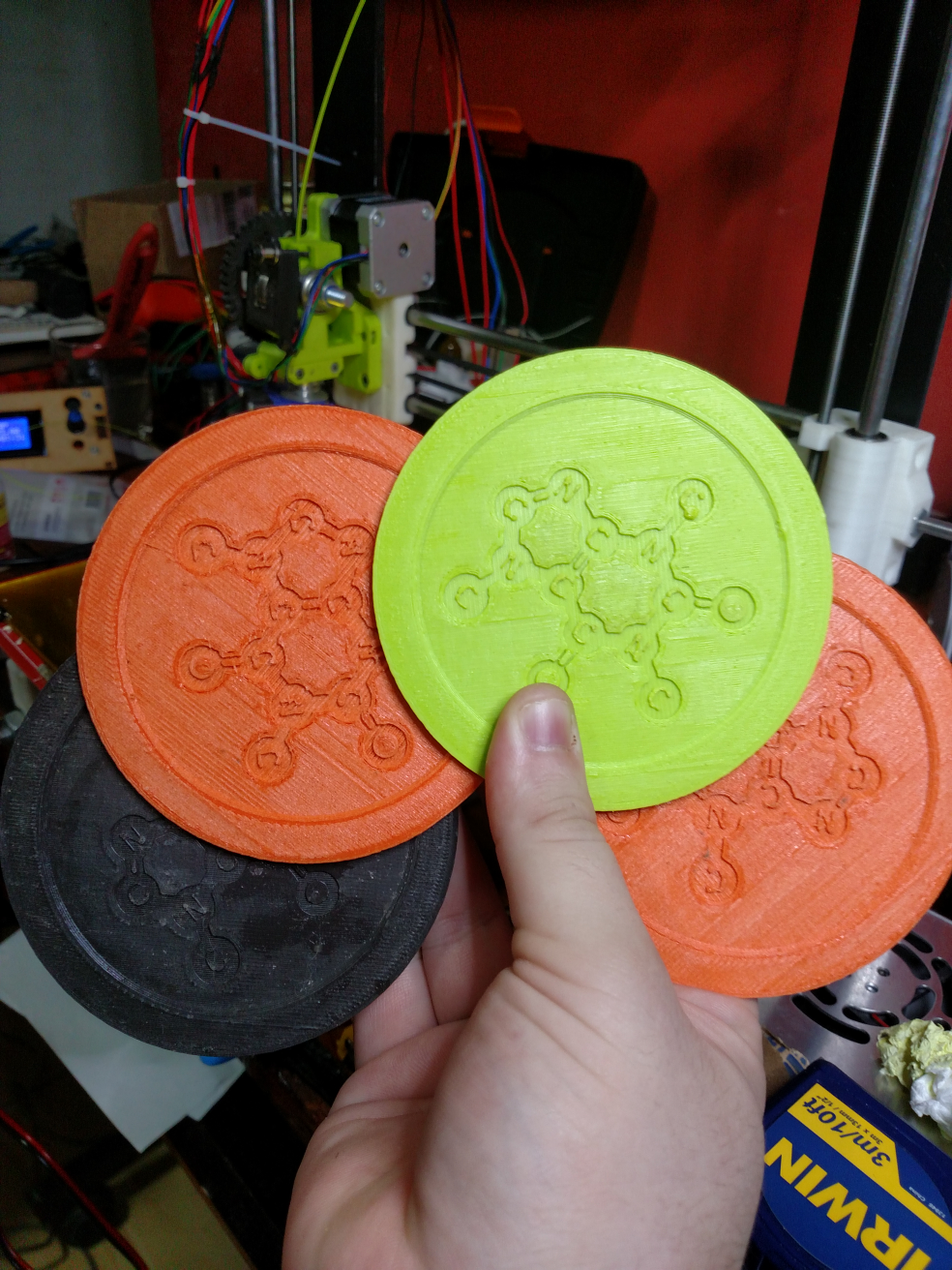 Caffeine molecule mug coaster