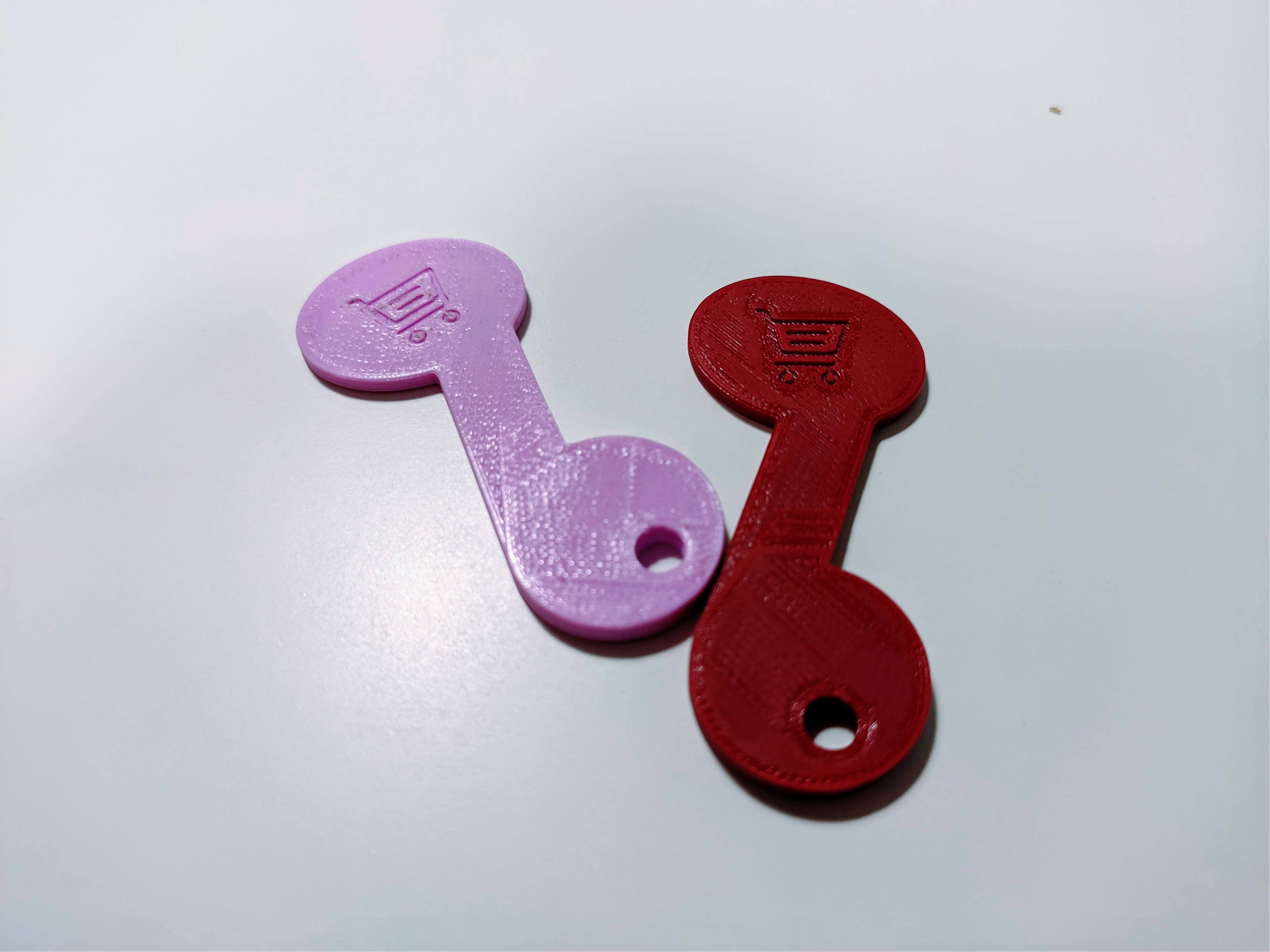 Removable shopping card token