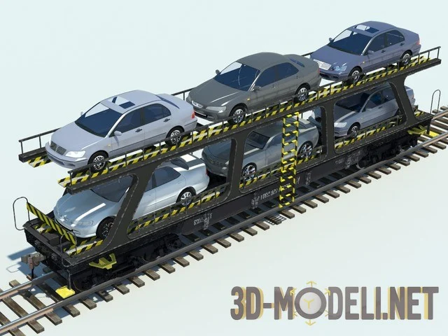 3-in-1 HO scale 1:87 railroad wagon