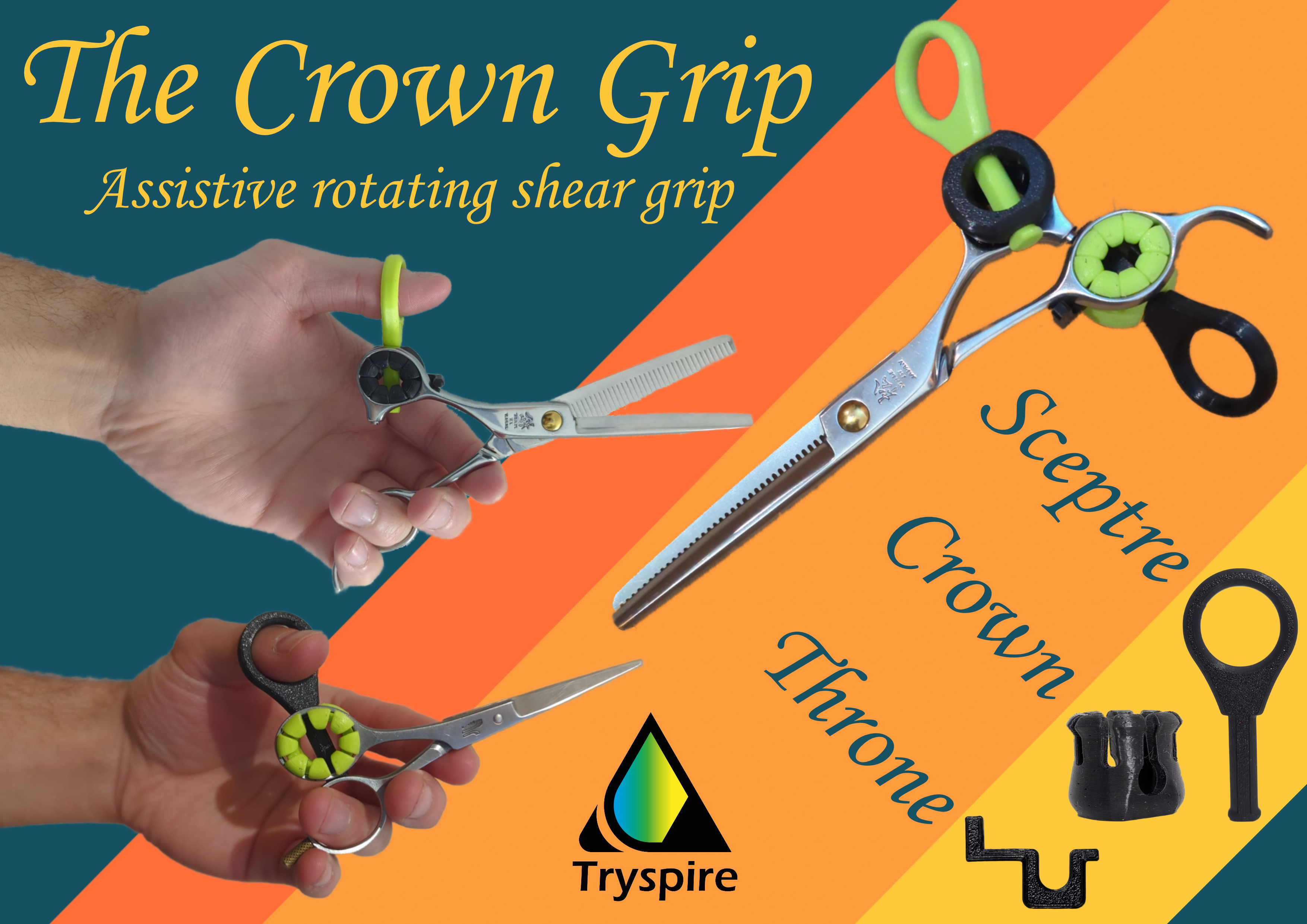 The Crown Grip - Assistive rotating shear grip