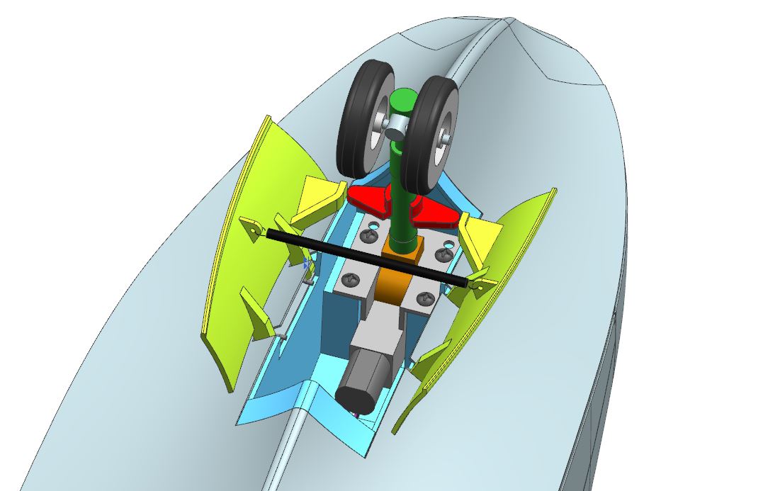 Hobby King Avios HU-16 nose gear retract installation