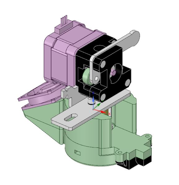 Fan duct for K8203 direct extruder with GP2Y0AH01K0F Sensorholder