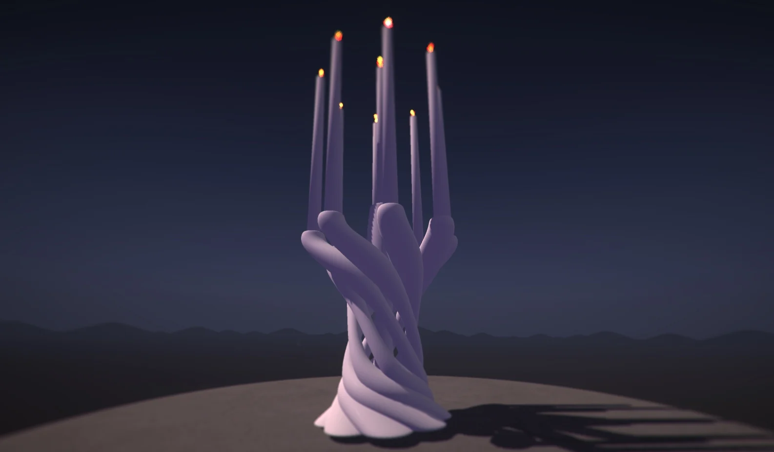 Twisted Hanukkah Menorah
