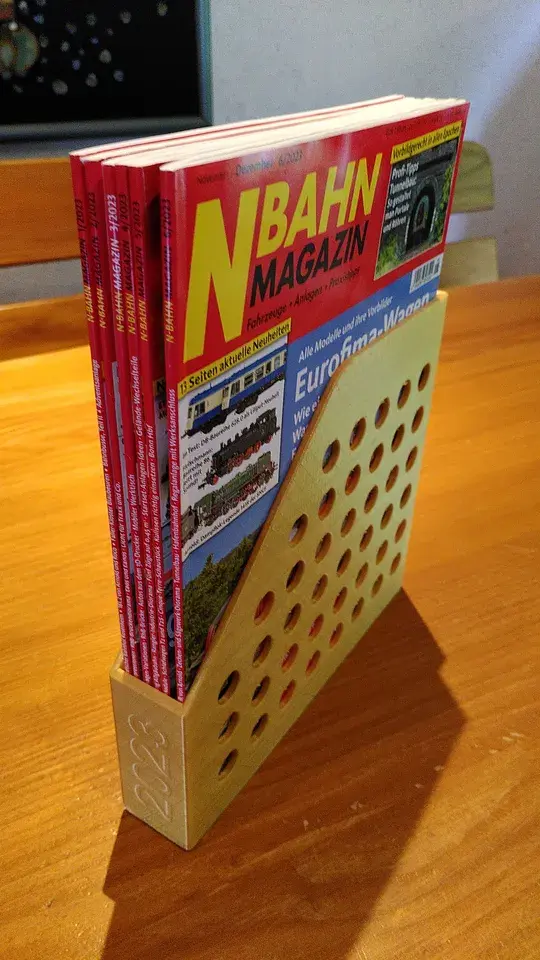Modern Magazine Holder with Honeycomb Design