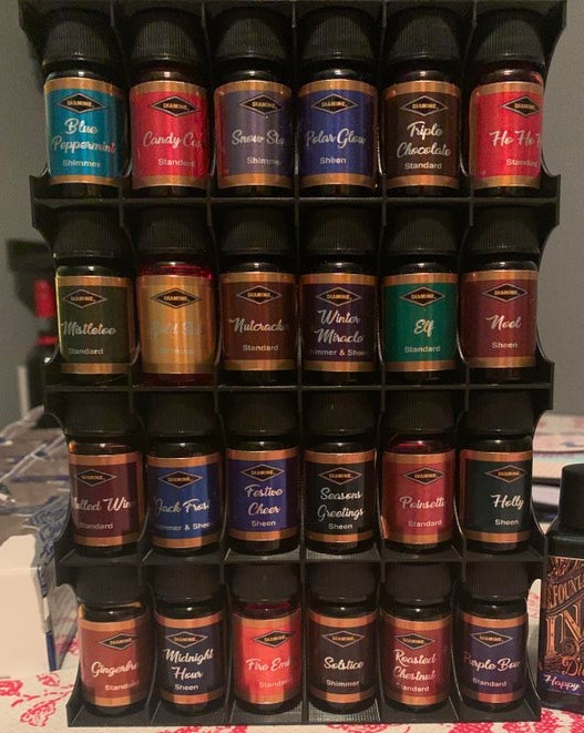 6x4 Diamine Inkvent Calendar bottle (7ml) shelf/holder