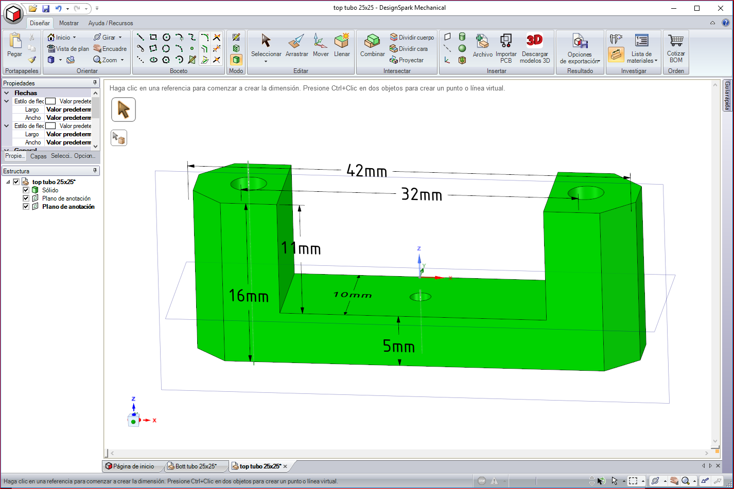 X Class Parts, Clamps for square 25x25 tube