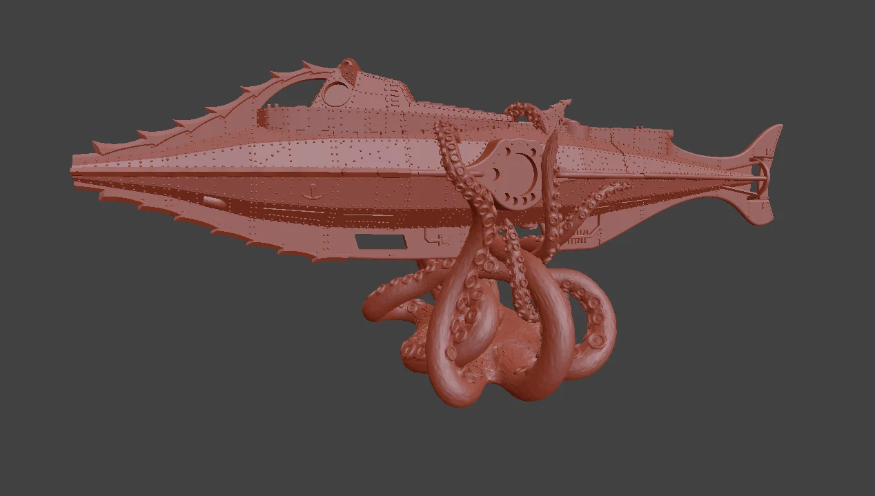 Nautilus Giant Squid Stand