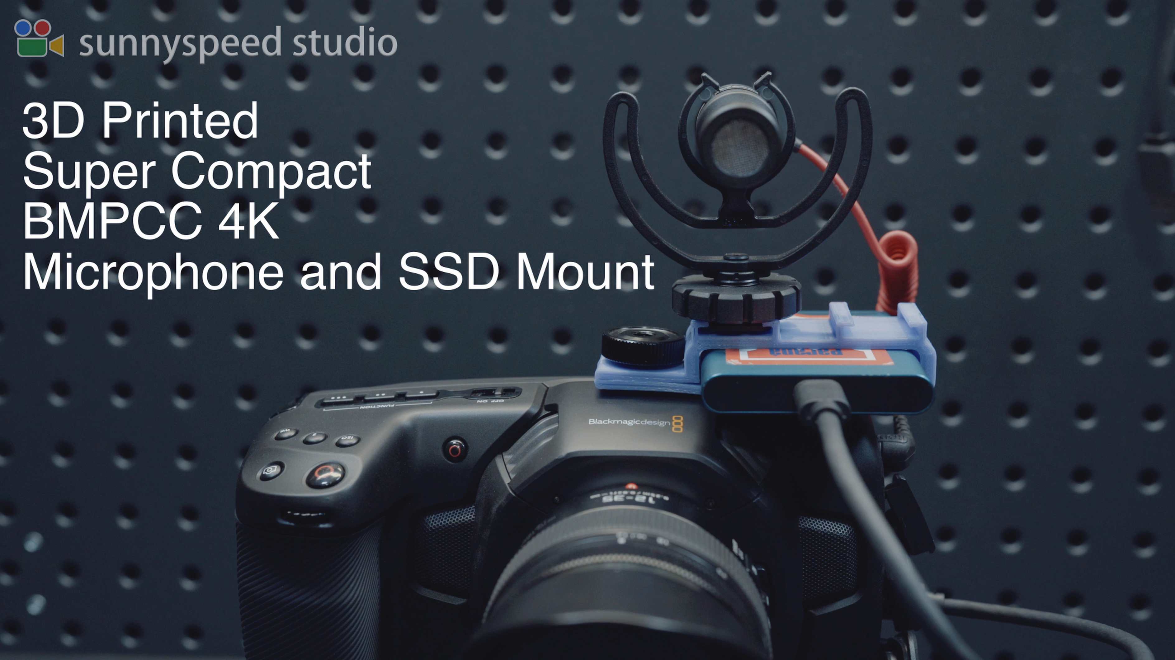 Super Compact BMPCC 4K Microphone and SSD Mount
