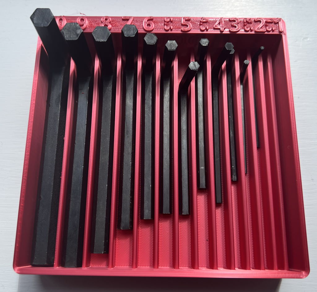 Gridfinity - Allen Key Tray
