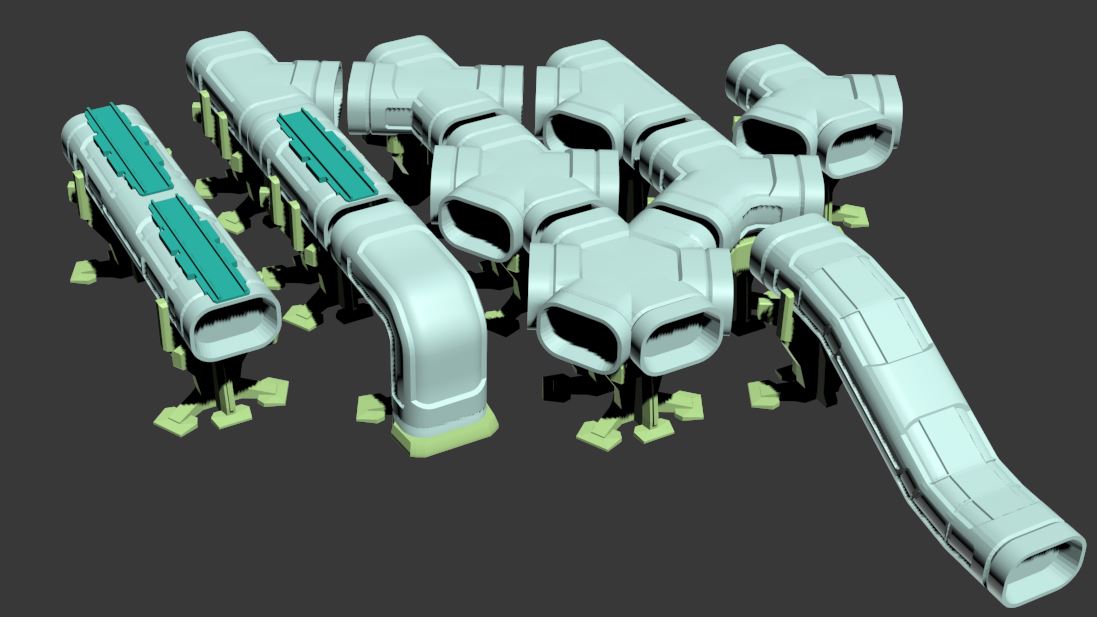 Sci-fi Modular Oil Pipeline