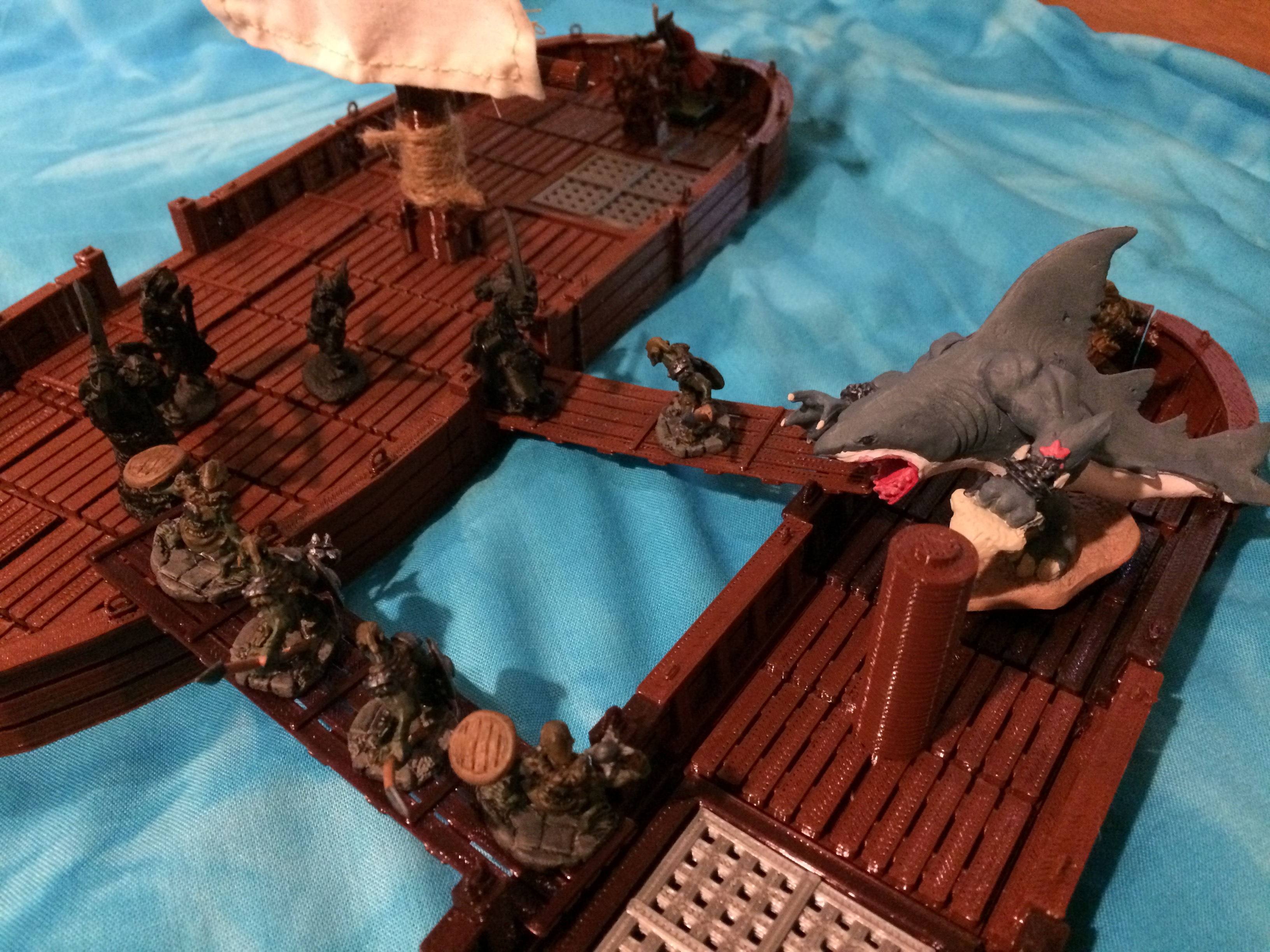 28mm miniature Boat Tiles