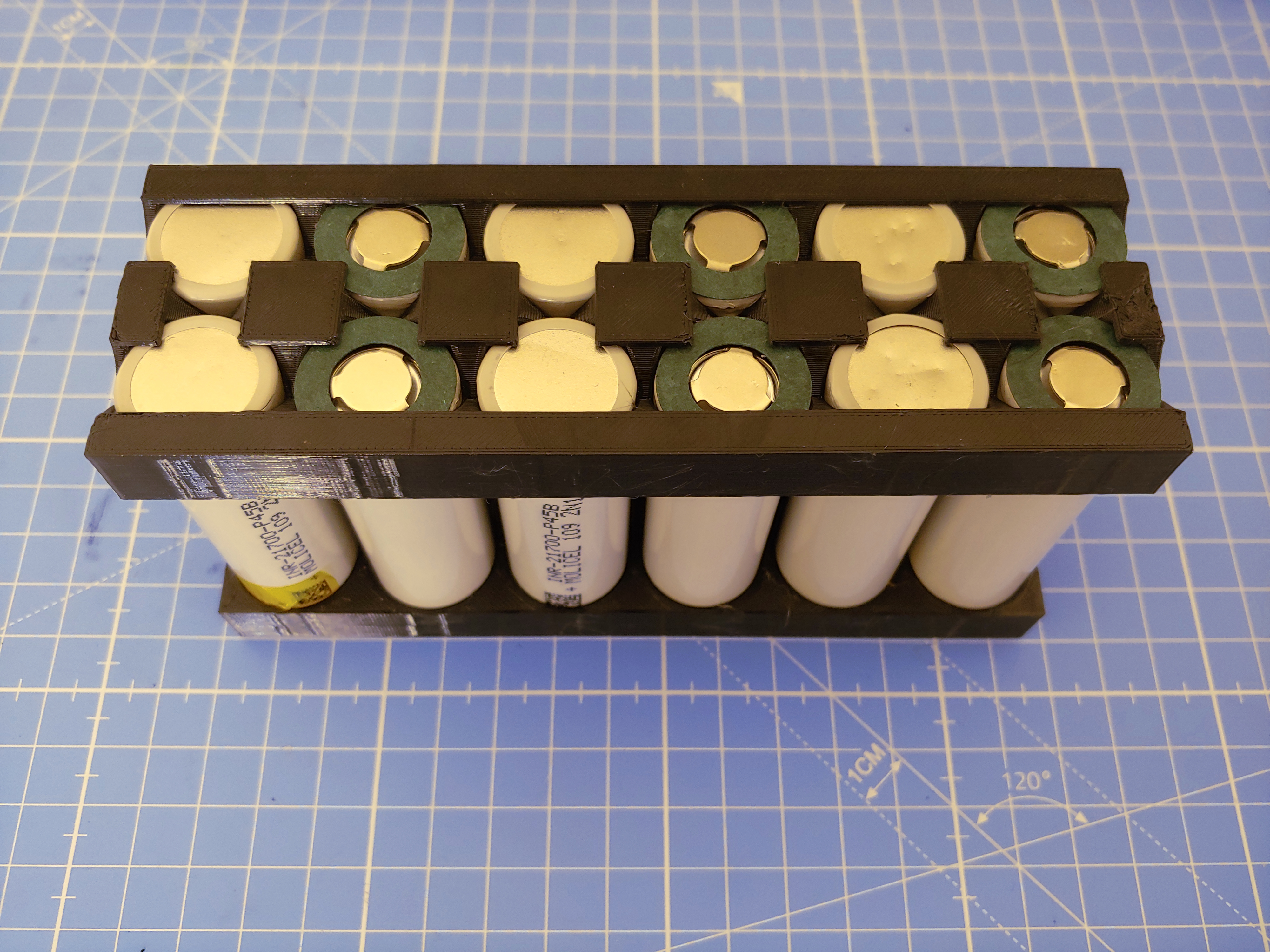 Li-Ion 21700 Cell Spacers: 2x1 to 12x3