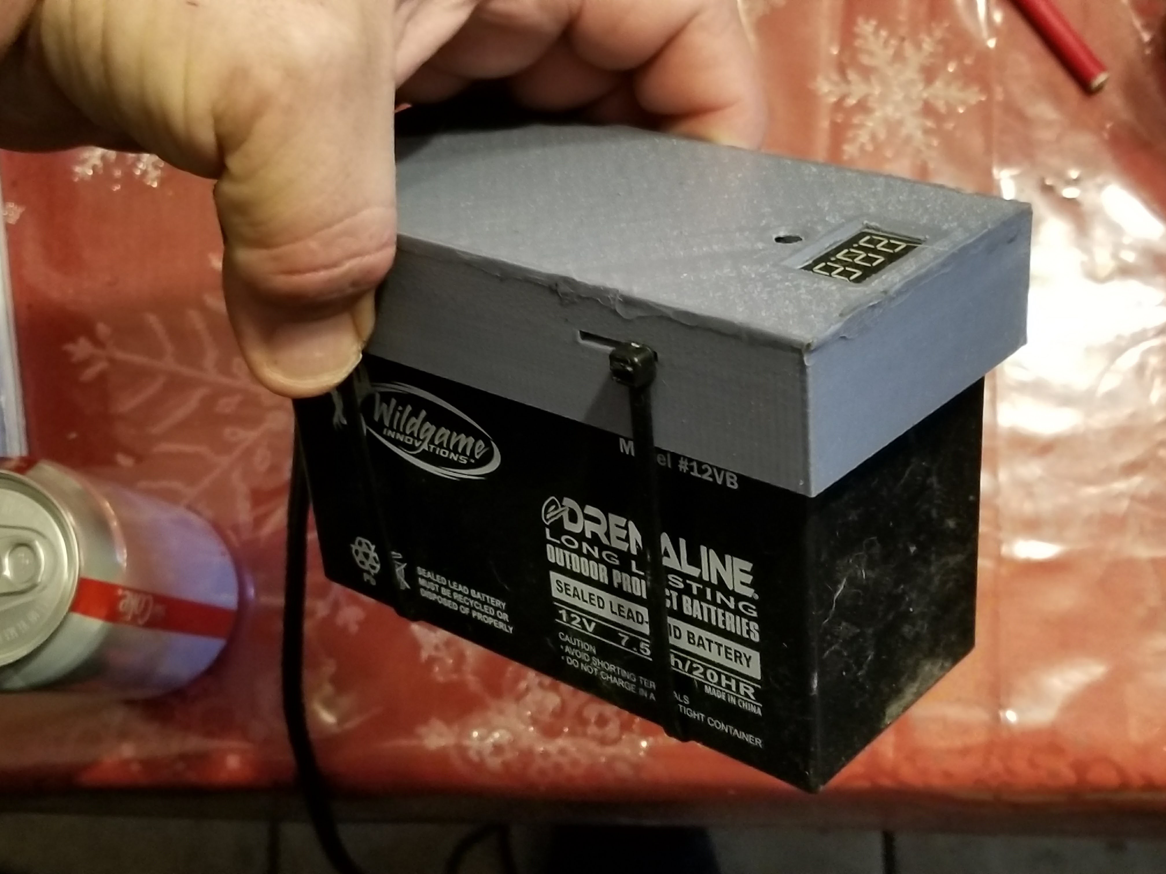 ML7-12 battery holder with meter