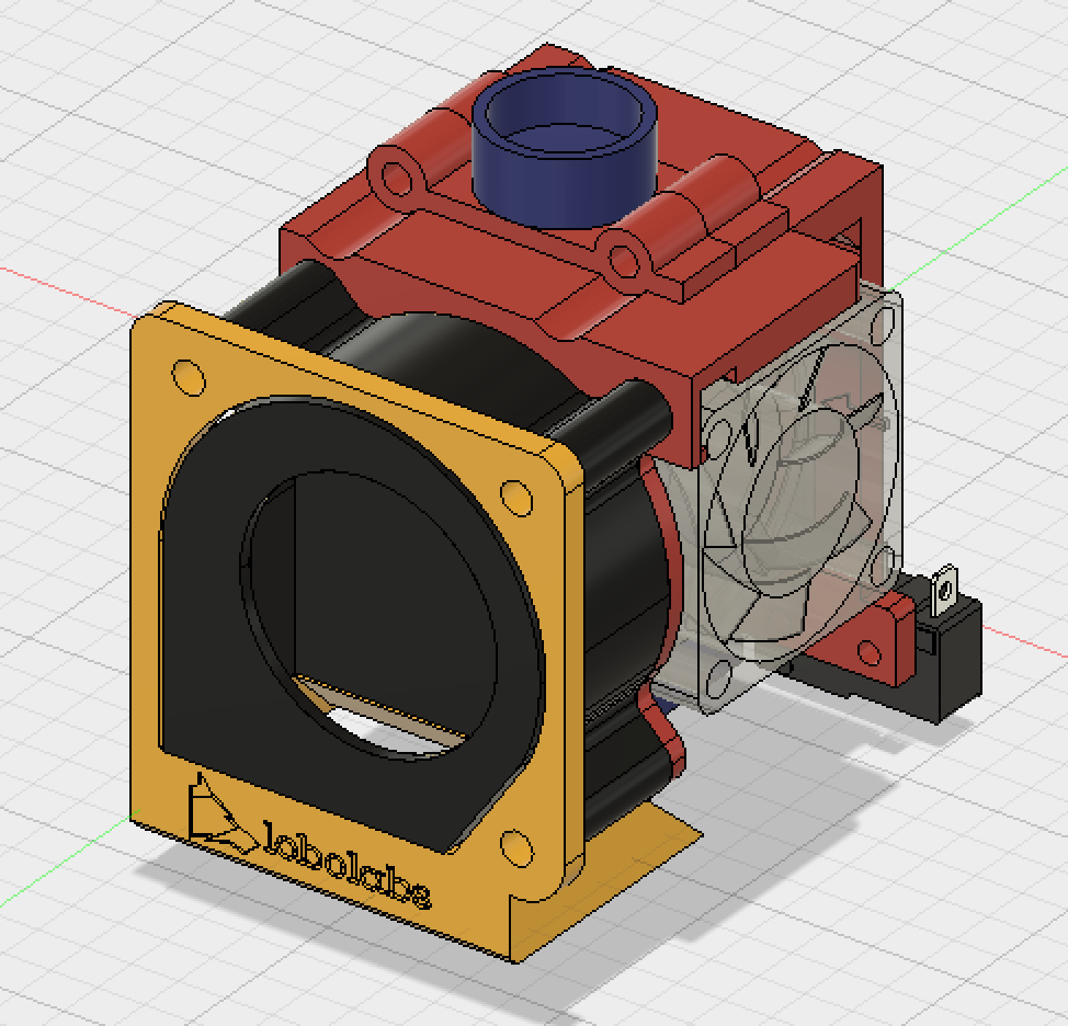 E3D V6 HotEnd (3mm) Mount for BCN3D Sigma R16-17 Machine
