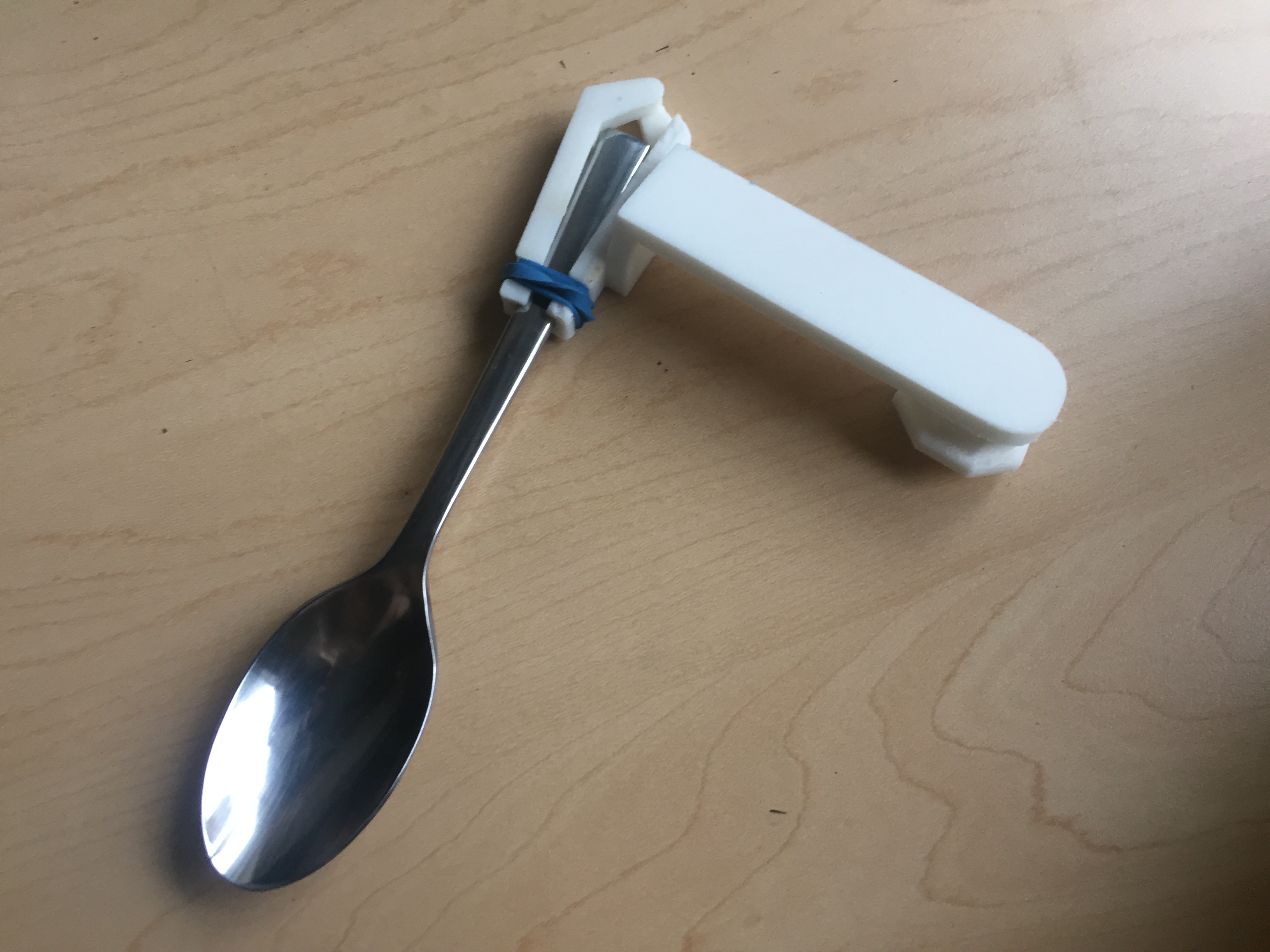 prosthetic silverware holder