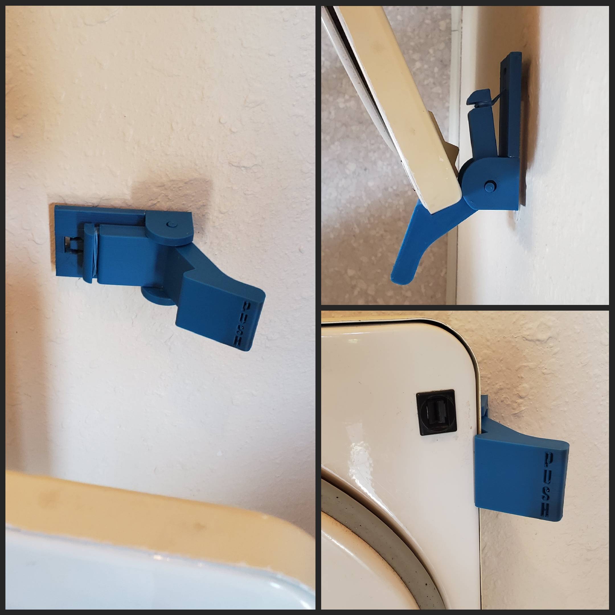 Simple Dryer Door Wall Latch