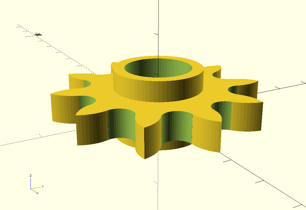 Sprocket generator OpenSCAD