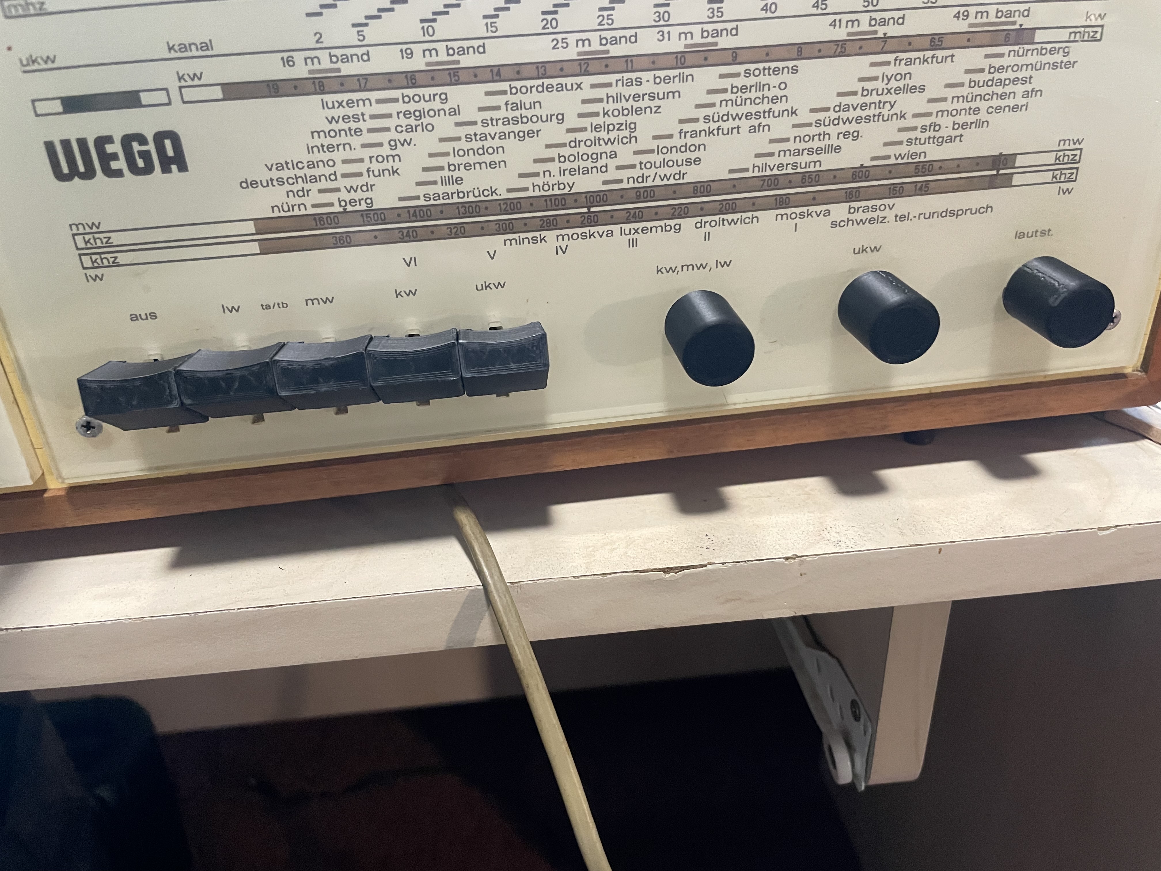 Wega 901 902 radio buttons