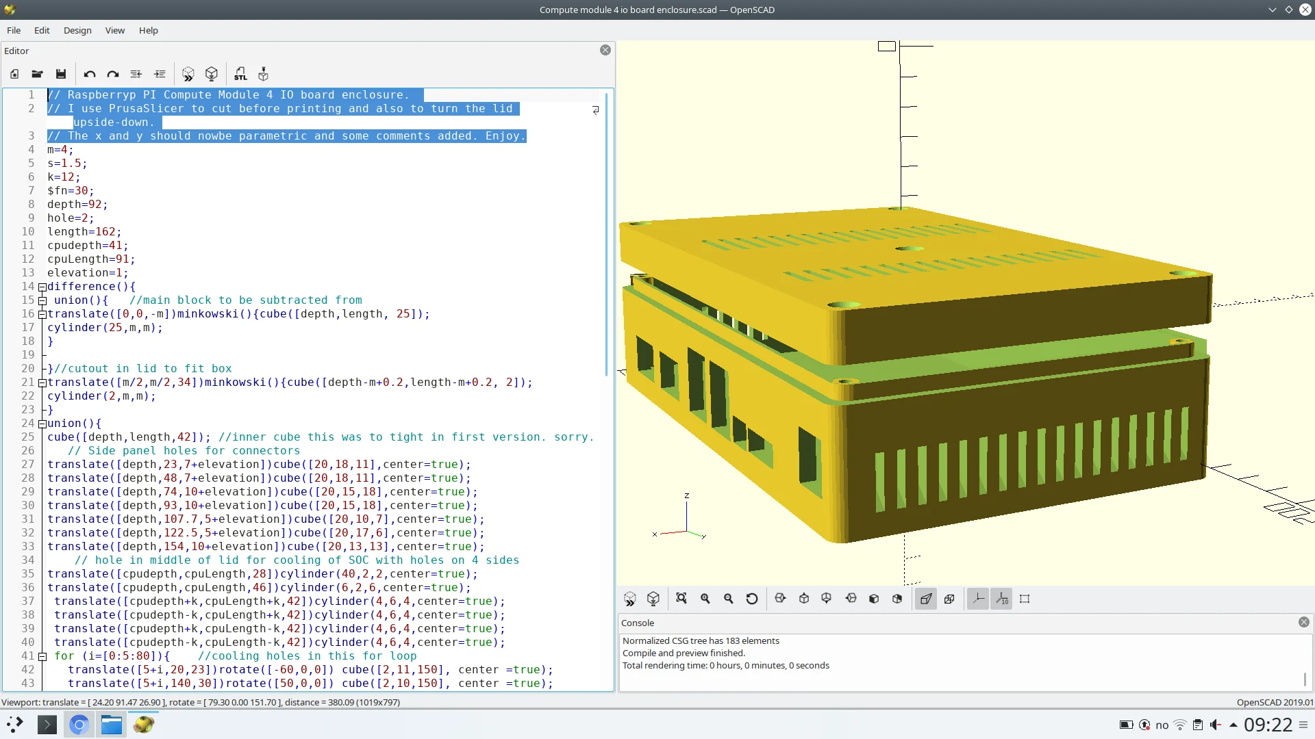RPI Compute module 4 IO board enclosure