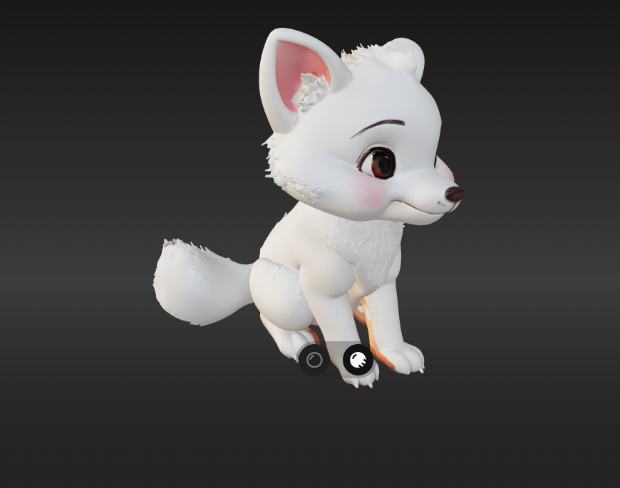Cute polar fox