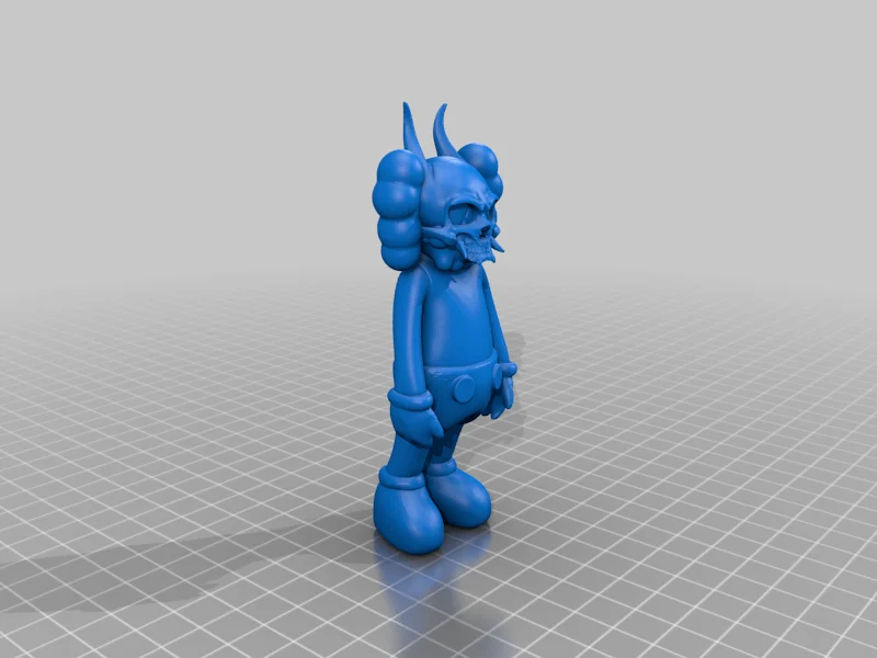 Kaws Inspired Model With Oni Mask