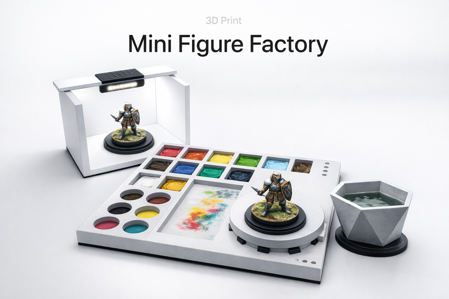 Mini Figure Factory - The Ultimate Mini Figure Paint Palette  (Warhammer, DND, LOTR, Moonstone, Legion, Dead Mans Hand, Etc.)