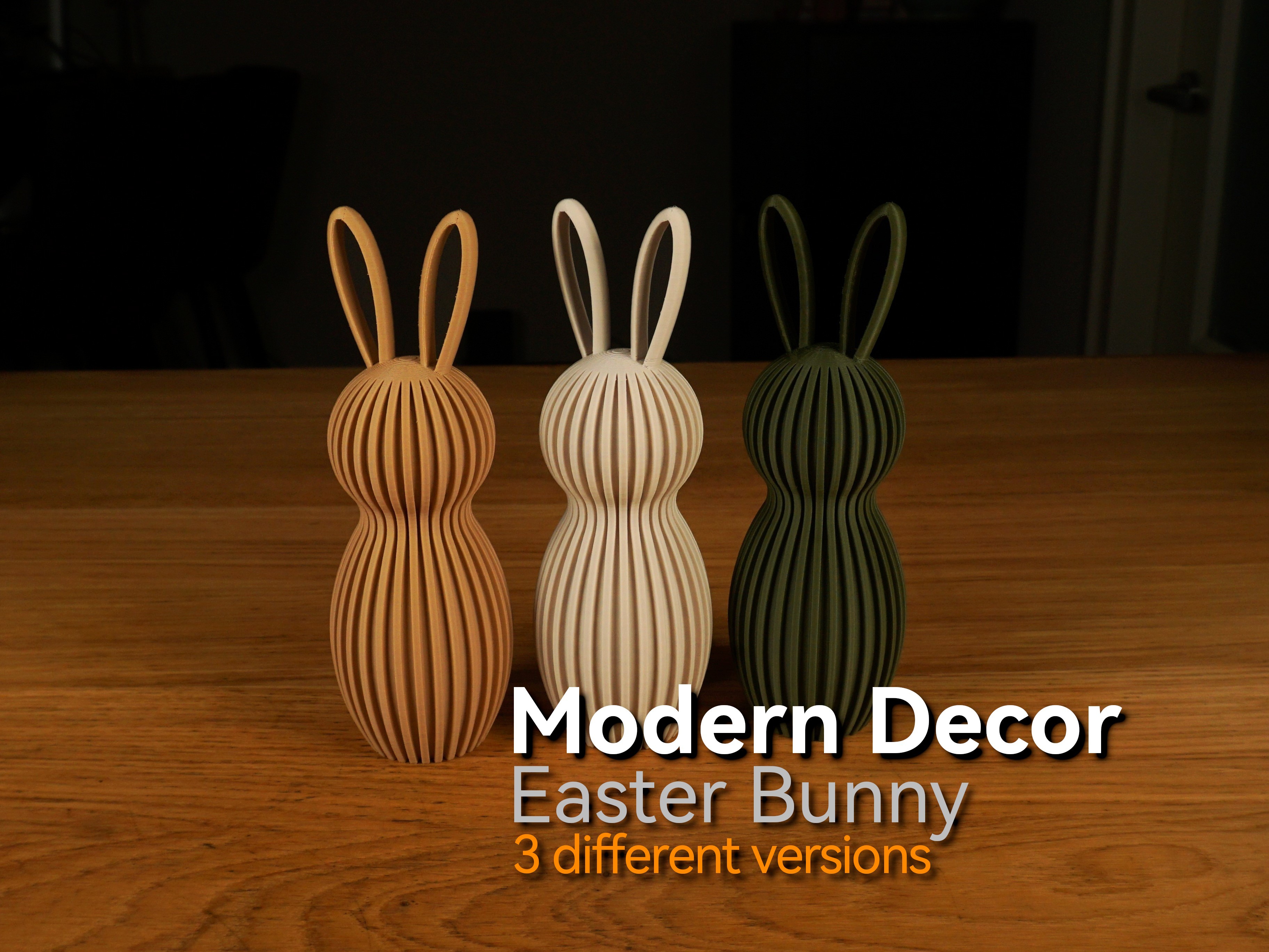 Modern Decor Easter Bunny – Ribbed No Supports